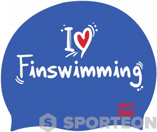 Schwimmütze BornToSwim I Love Finswimming Cap