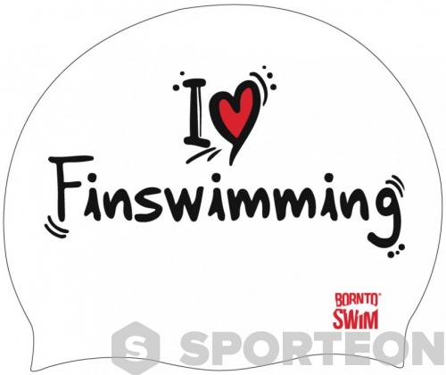 Schwimmütze BornToSwim I Love Finswimming Cap