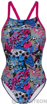 Damen-Badeanzug Aquafeel Abstract Jungle Motionback Multi