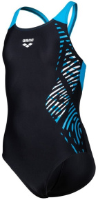 Arena Vortex Swimsuit V Back Girl Black