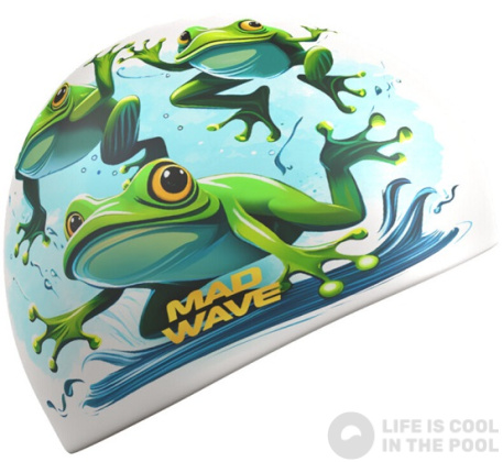 Schwimmütze Mad Wave Frogs Silicone Cap