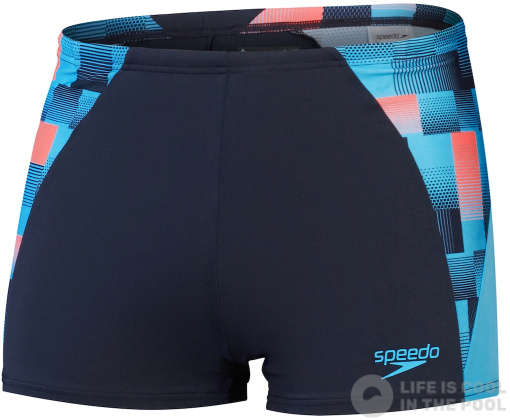 Speedo Endurance+ MAX Splice Aquashort True Navy/Picton Blue/Siren Red